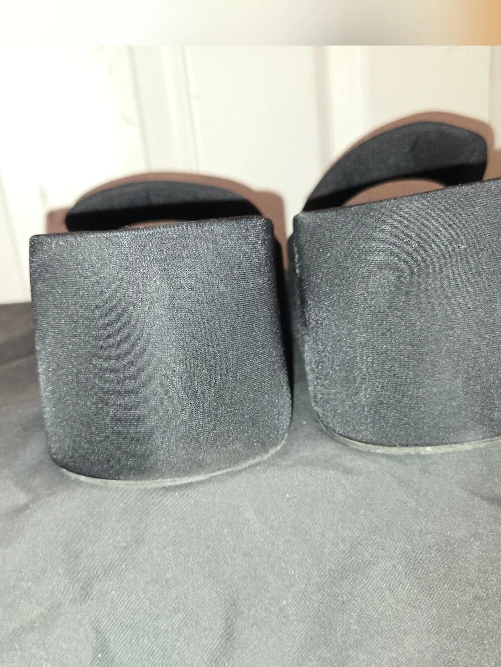 Platform Slide Sandals in Black